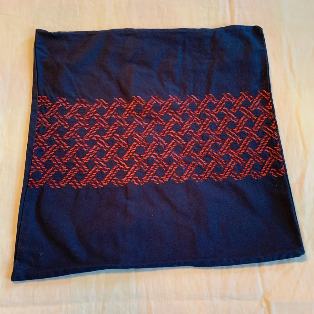 Navy and Red Nautica pillow cover